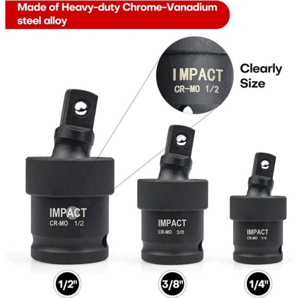 18-Piece Drive Tool Accessory Set,Includes Socket Adapters - Picture 4 of 7